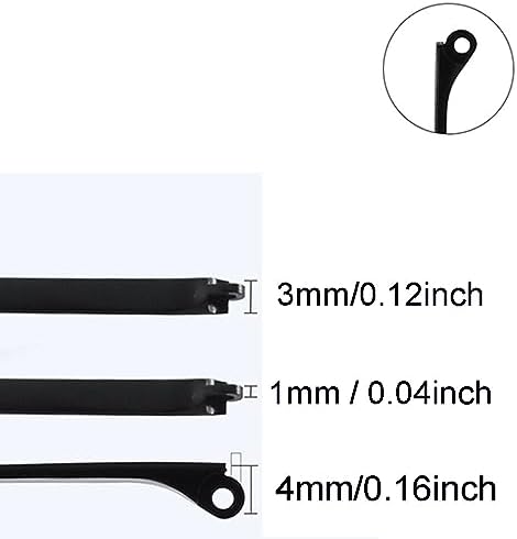 QYAJS 1 Pair Metal Plastic Glasses Replacement Temple Eyeglasses Arms Clear Legs, Screws Washers