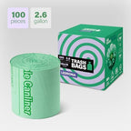 100 Compostable Trash Bags - 2.6 Gallon Garbage Bags for Kitchen Bin - Unscented, Leak Proof, Extra Strong - Disposable Food Waste Basket Liners - Certified by BPI & OK compost HOME by TÜV AUSTRIA