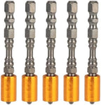YWBL-WH Screwdriver Bit, Alloy Steel Magnetic Coil Screw Fastening 2.6 Inch(5-Pack), Screwdriver