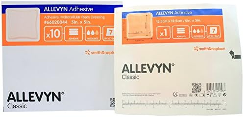 Smith & Nephew Allevyn Adhesive Foam Dressing 5 x 5 Square with Border Film Backing 66020044 10 per Box