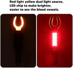 Vein Detector Light, Infrared Viewer, Handheld LED Finder with USB Charging Red Yellow Light
