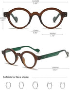 KOOSUFA Round Reading Glasses Blue Light Blocking for Men Women Retro Stylish Computer Readers Eyeglasses Eyewear