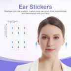 Ear Correction Stickers 30 Pcs, Invisible Ear Tape for Prominent & Big Ears, Transparent Silicone Patches for Adults, Painless Ear Contour Support for Flat Look