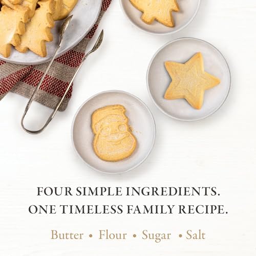 Walker's Shortbread Assorted Festive Shaped Cookies, Pure Butter Shortbread Cookies, 6.2 Oz (Pack of 4)