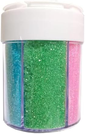 Sentovac 6 Cell Pastel Sanding Sugar Sprinkles Edible for Cake Decorating Fancy Sprinkles Cake Topper Cupcake Cookie Baking Decorations Supplies（Purple Yellow Green Pink Blue lavender）