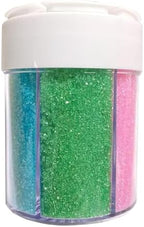 Sentovac 6 Cell Pastel Sanding Sugar Sprinkles Edible for Cake Decorating Fancy Sprinkles Cake Topper Cupcake Cookie Baking Decorations Supplies（Purple Yellow Green Pink Blue lavender）