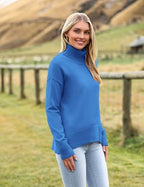 Zeagoo Women's Turtleneck Sweater 2026 Fall Winter Chunky Knitted Pullover High Low Hem Trendy Basic Jumper Top