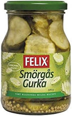 Felix Smorgasgurka Sliced Pickled Gherkins (370g) - Pack of 2