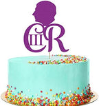 King Charles Coronation Glitter Cake Topper Royal British Crown Party Decoration