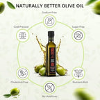Al'Ard Palestinian Extra Virgin Olive Oil, 250ml Cold Pressed Olive Oil from Palestine, Smooth Balanced Flavor, Premium EVOO, 8.45 Fl Oz Glass Bottle