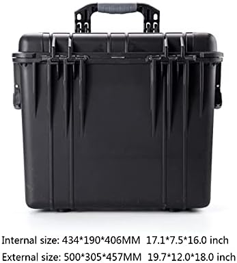 GRFIT Portable Toolbox with Wheels, Plastic, Waterproof, 50*30.5*45.7cm (19.7*12.0*18.0 inch), 3 Compartments, Suitable for Car Repair & Home Decoration Tools