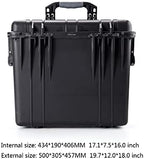 GRFIT Portable Toolbox with Wheels, Plastic, Waterproof, 50*30.5*45.7cm (19.7*12.0*18.0 inch), 3 Compartments, Suitable for Car Repair & Home Decoration Tools
