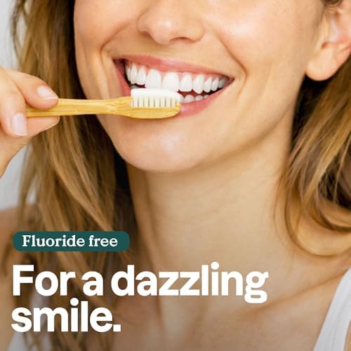 ATTITUDE Fluoride-Free Whitening Toothpaste, Peppermint Flavor, Vegan & Cruelty-Free, Sugar-Free, Plant & Mineral-Based Ingredients, Clean Oral Care, 4.2 Oz