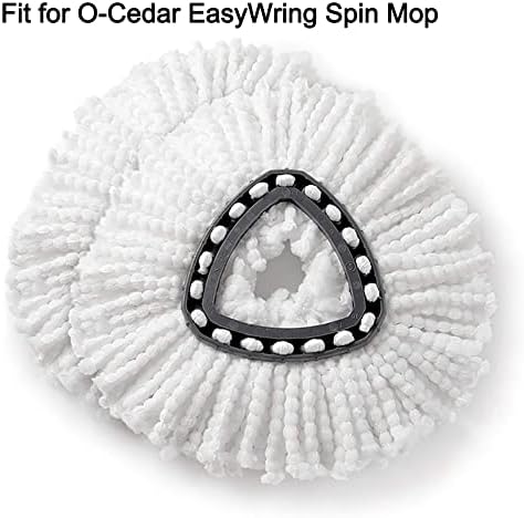6 Pack Fit O-Cedar Easy Wring Spin Mop Replacement Heads - Microfiber Replacement Mop Head Refills for Triangle Spin Mop (6Pcs)