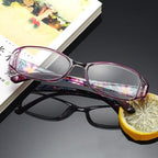 LILLIE 3 pairs of fashionable reading glasses, anti-blue light lenses, ergonomically designed flexible temples (Color : Red, Size : 2.5x)