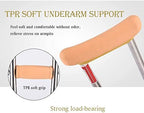 Crutches for Adults Underarm Crutch Stainless Steel Armpit Double Crutch Retractable Lightweight Elderly Handicapped Great for Travel or Work