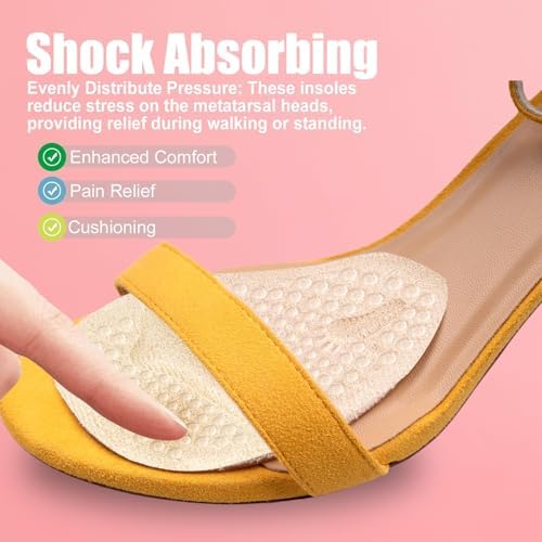 8 Pairs Heel Grips for Women's Shoes - Heel Pads & Shoe Inserts for Comfort and Anti-Slip Fit, Toe Inserts for Loose Shoes - Shoe Cushions for Women