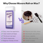 Roll on Wax, Lavender Waxing Roller Refill for Hair Removal Wax Cartridge Depilatory Roller Refill for Women Men 4 Pack