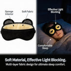 2PCS Sleep Mask for Women Men, Eye Masks for Sleep, Funny Black Eye Covers with Adjustable Elastic Strap for Travel, Night Blindfold for Men Women Sleeping(Half Closed Eyes)