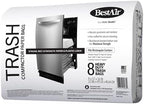 BestAir WMCK133508-3 Heavy Duty Trash Compactor Bags, 16'' D x 9'' W x 17'' H, 24 Count (Pack of 3), Brown