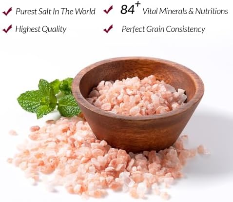WBM LLC Natural Himalayan Pink Salt With Ceramic Salt Inhaler, 1.7 Lb
