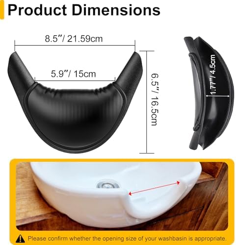 AISEELY Shampoo Bowl Neck Rest for Salon, Salon Shampoo Neck Rest Cushion, Professional Shampoo Bowl Neck Cushion, Silicone Salon Sink Neck Rest for Wash Basin Hair Washing Tray for Sink at Home