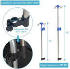 IV Poles Stand for Wheelchair & Walker Rack Hangers Supplise - Height Adjusts from 35" to 59", Portable