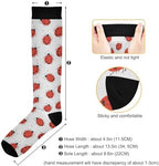 Red Ladybugs Pattern Compression Socks for Women Men, Circulation Long Knee High Socks Casual Stocking Athletic Tube Sport Sock