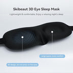 SkiBeau Cute 3D Sleeping Eye Mask Funny Blindfold 2 Pack Travel Sleep Masks Super Soft Weird Eye Cover for Men Women and Kids