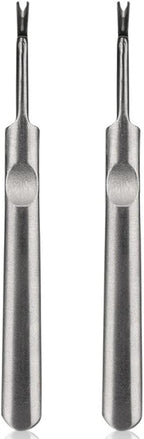 AKOAK 2 Pcs Stainless Steel Dead Skin Fork V - Shaped Nail Edge Dead Skin Durable Cuticles Dead Skin Scraper Nail Care Essential Gadget