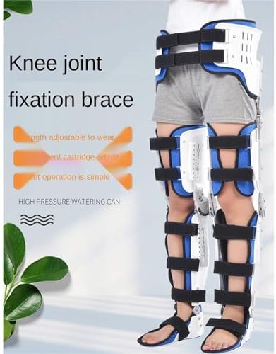 Knee Support Brace - Hip Knee Ankle Foot Orthosis Braces with Walking Boots for Hip Fracture Rehabilitation Equipment, Hip Knee Ankle Foot Orthosis Leg Fra, blue