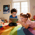 Ultra-Light Blue Light Blocking Glasses with Case for Kids and Teens,Anti Eyestrain &UV400