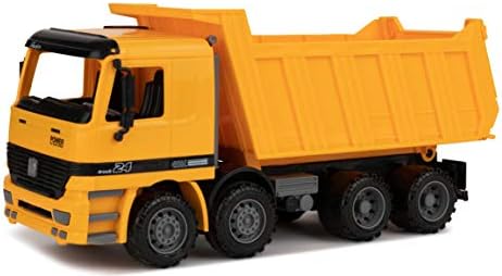 Toy To Enjoy Construction Toys - Excavator & Dump Truck Toy for Kids (Set of 2) – Moveable Claw & Lifting Back – Garbage Truck & Bulldozer Digger – Construction Vehicles for Boys & Kids