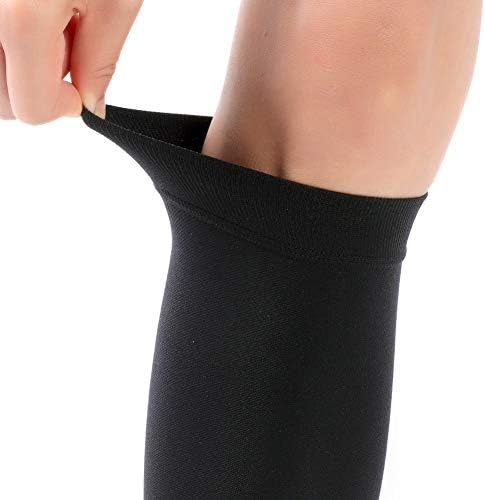 Compression Socks for Men Women, Open Toe Flight Compression Stockings, 20-30 mmHg Graduated Support Knee High Calf Compression Sleeves for Pregnancy Travel Work Varicose Veins