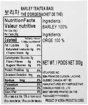 Dongsuh Roasted Barley Tea, 10g x 30 bags