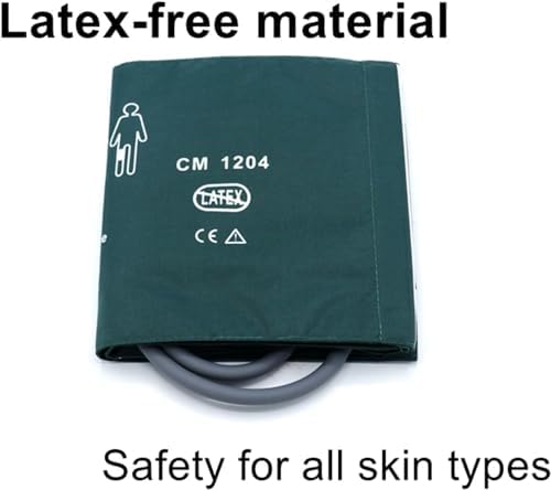 NIBP Cuff with Bladder for Large Adult 33-47cm, 35cm Double Tube Reusable Nylon Replacement Universal Blood Pressure Cuff, No BP Connector