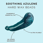 GiGi Hard Wax Beads for Hair Removal, Soothing Azulene Hard Wax Beads, Gentle Formula for Sensitive Skin, No Strips Needed for Full Body & Face Waxing, 32 oz, 1-pack