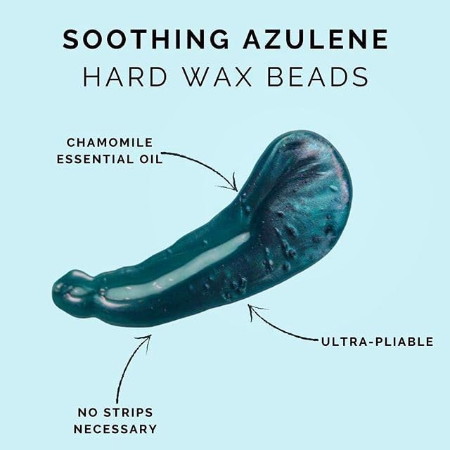 GiGi Hard Wax Beads for Hair Removal, Soothing Azulene Hard Wax Beads, Gentle Formula for Sensitive Skin, No Strips Needed for Full Body & Face Waxing, 32 oz, 1-pack