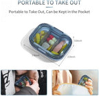 3 Compartment Pill Box, Moisture Proof Pill Case, Travel Pill Organizer for Pocket Purse, Daily Portable Medicine Vitamin Box, Fish Oil Box, Supplement Box