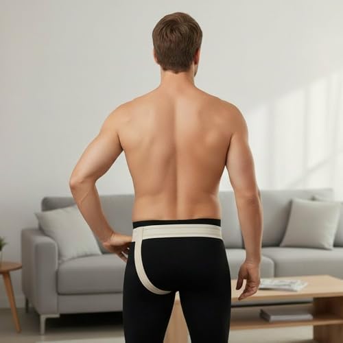 ORTONYX Inguinal Groin Hernia Truss Support Belt Guard Brace- Left Side Beige