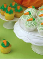 24pk Medium Carrot Sugar Decoration Toppers for Cakes Cupcakes Cake Pops