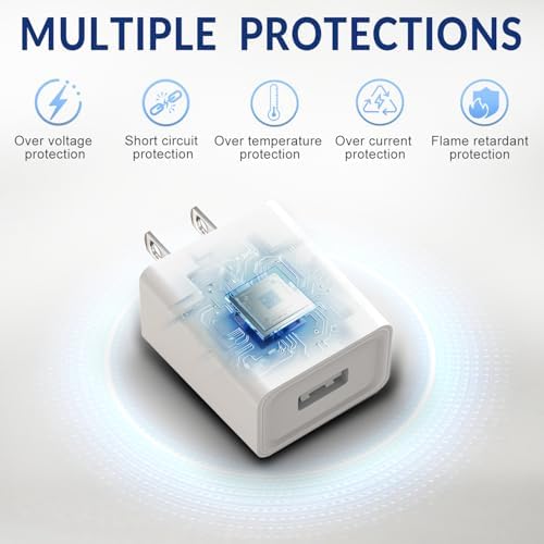 5V 2A USB Wall Adapter for Philips Sonicare 4100/3100/ 2100/1100 Power Toothbrush, Wall Plug for Bitvae,7AM2M,Nicwell,COSLUS Electric Toothbrush, Water Flosser Power Adapter(White)