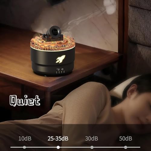 Cannon Blast Aroma Humidifier, Yellowcane Silent Diffuser Turret With 7 Colors for Home, Bedroom