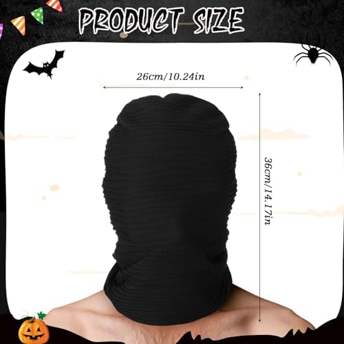 Full Face Mask Halloween Hood Mask Faceless Unisex Masquerade Costume Accessory