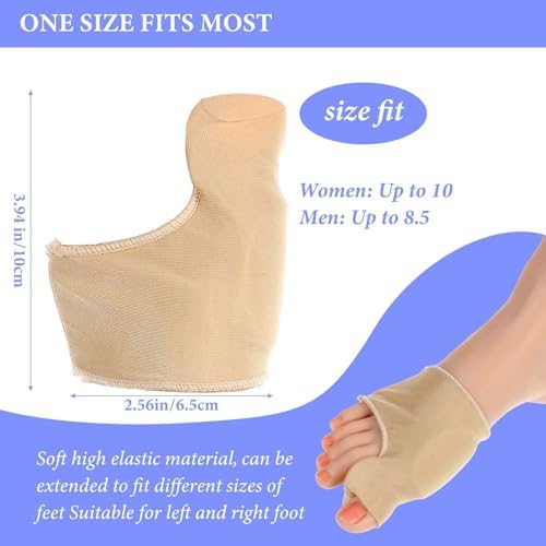 Bunion Corrector Relief Sleeve Toe Socks for Hallux Valgus Big Toe Separator Straighteners Alignment Relief Gel Pad Non-Slip Toe Spacer for Women Men Day Night Support Hallux Valgus Guard