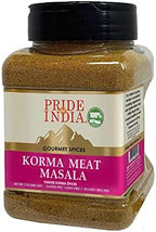 Pride of India Korma Meat Masala – 7 oz | Seasoning Spice Blend for Fresh Chicken, Mutton, Chop Meat, Lamb Curry, Biryani, Kebab & Marinades | Korma Masala in a Reusable Medium Jar