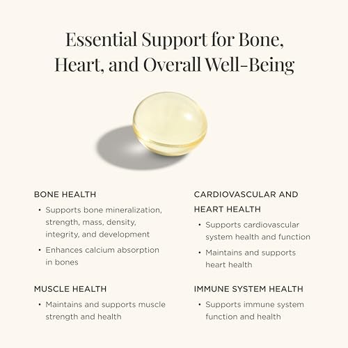 JSHealth Vitamin D3 1000iu Supplement for Healthy Muscle Function, Bone and Heart Health, and Immune Support