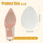 8Pcs Non Slip Shoe Pads, Clear Rubber Anti Slip Shoe Grips Sole Protectors Adhesive for Pumps Stilettos Dress Shoes Invisible Sole Stick Protector for Pointed Toe Soles