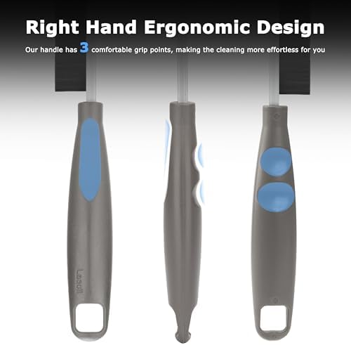 2Pcs Crevice Cleaning Brush, Lescli Hard Bristle Multi-Purpose Cleaning Tools, 2025 New Ergonomic Right Hand Handle Design Grout Brush, Small Cleaning Brush for Household Use Kitchen Bathroom Toilet
