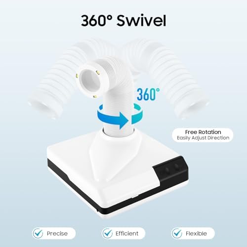 Nail Dust Collector, 60W 2 in 1 Powerful Mini Desktop Vacuum Cleaner, Dental Polishing Dust Collector, Dust Suction Machine with Large Caliber Vacuum Cleaner Hose for Dental Lab Nail Salon (White)